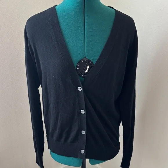 Banana Republic Classic Black V-Neck Cardigan - Picture 6 of 6